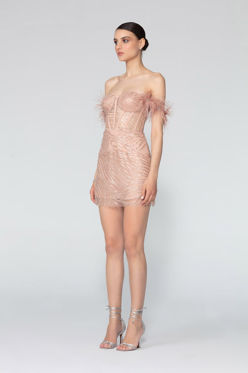 Low-Rise Shoulder Straps Mini Dress